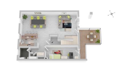 Neubau Maisonette-Wohnung zum Verkauf projektiert