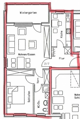 Schöne 2,5 Zimmer-Wohnung mit EBK in Kliniknähe