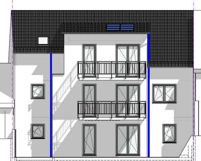 Neubau-2,5 Zi. Whg. mit Aufzug & Balkon im Herzen von Eggenstein