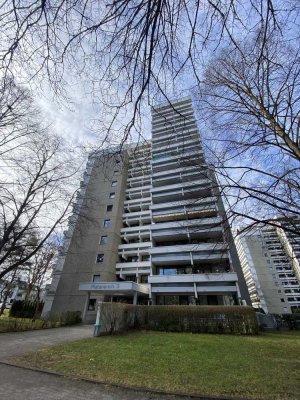 2-Zimmer-Wohnung mit Dachterrasse und Blick in die Alpen