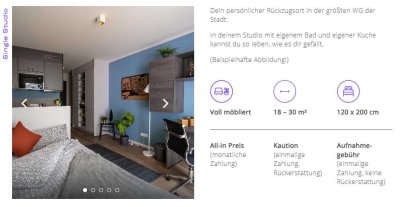 Nachmieter*in in Hamburg-Altona Nord gesucht - The Fizz Apartments 1 Zimmer Apartment- für 2 Monate