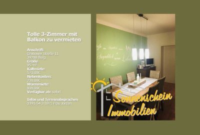 Tolle 3 Zimmer Wohnung mit kleinem Balkon zu vermieten