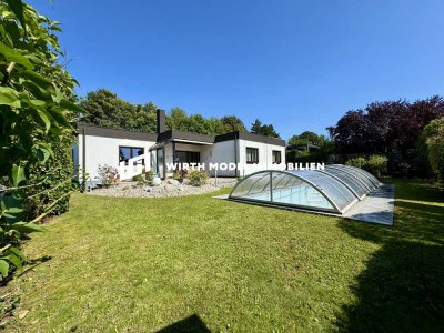 Ansprechender Bungalow mit Pool, Einzelgarage und Carport in gefragter Lage | Dittelbrunn