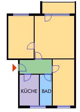 Günstige 3-Raumwohnung mit Balkon im WK 5