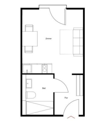 Stilvolle 1-Zimmer-Wohnung mit gehobener Innenausstattung in Bielefeld