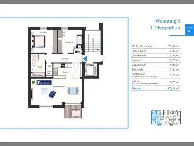 Exklusive, neuwertige 3-Zimmer-Wohnung mit Balkon und Tiefgarage-Stellplatz in Stuttgart