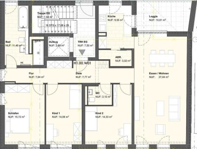 Schicke Wohnung-Neubau- in Bischofsheim Ortsmitte