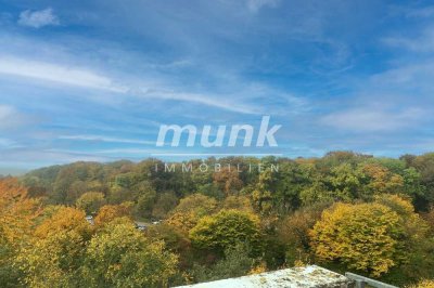 Voll ausgestattet - frisch renovierte Penthousewohnung mit sonniger Dachterrasse und Blick ins Grüne