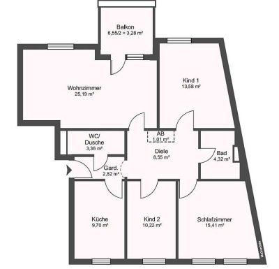 Willkommen zu Hause - 4 Zimmer, 2 Bäder, Balkon mit Blick ins Grüne