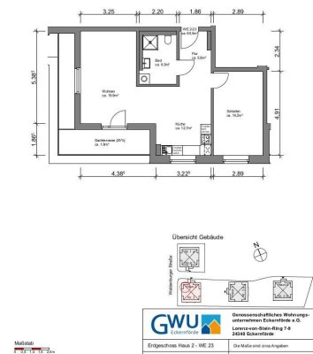 WBS erforderlich! 2-Zimmer Neubauwohnung mit Dachterrasse