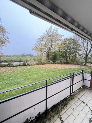 Gepflegte 3-Zimmer-Wohnung im Erdgeschoss, mit Balkon und Blick ins Grüne