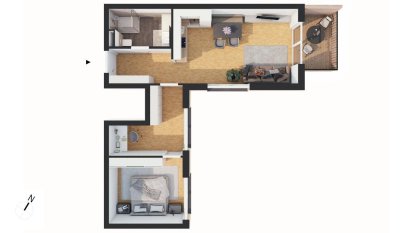 Hochwertige 2.5-Zimmer Neubau-Wohnung mit Balkon (W15)