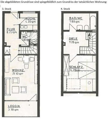 2-Raum-Maisonette-Wohnung mit Balkon in Prien am Chiemsee