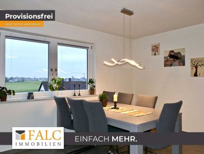 Einfach Mehr: 3-Zimmer-Hochparterre-Wohnung, EBK, FBH, Süd-Balkon, Garten, Garage, PKW-Stellplatz.