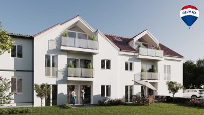 Exklusiver Neubau: 
Barrierefreie EG-2ZKB Wohnung, mit Garten und Stellplatz