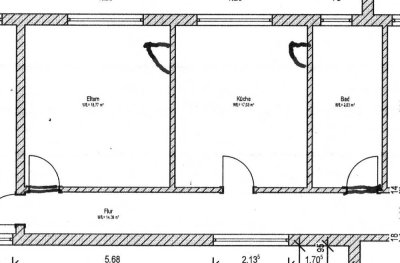 Sanierte 46qm WG mit 19m² Schlafzimmer, 18m² Wohnküche und 9m² grossem Bad 1km von Much Marienfeld