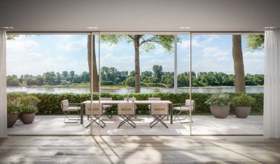 Wundervolle Terrasse - Exklusive Neubauwohnung am Schlosspark mit Rheinblick (WE 1)