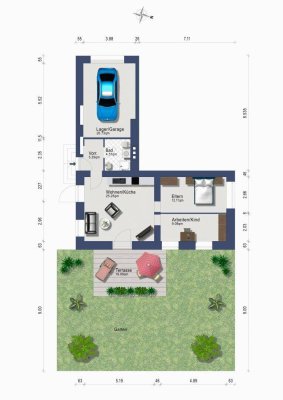 Barrierefreie Seniorenwohnung mit Garten - Heizung und Internet inklusive - Provisionsfrei ab sofort