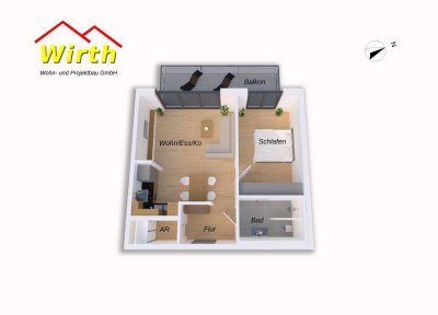 Wohnung 09	   -	59,79 m²