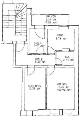 3,0-Zimmerwohnung mit Balkon!