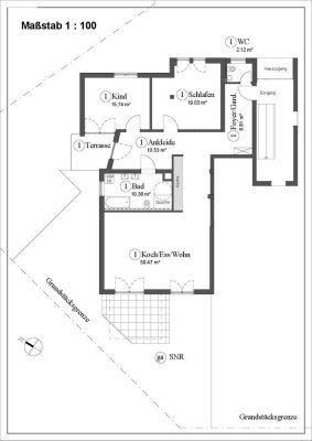 Exklusive, geräumige 3,5-Zimmer-Erdgeschosswohnung mit großem Garten & 3 Stellplätzen in Winnenden