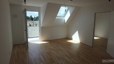 Neuwertiges, modernes 2 Zimmer-Dachapartment mit Terrasse | ZELLMANN IMMOBILIEN