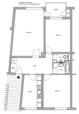 Komplett sanierte 3 Zimmerwohnung mit Balkon