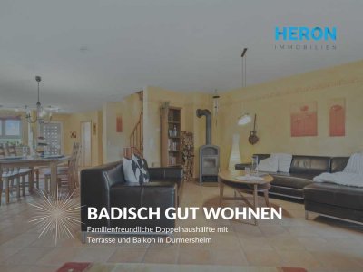 BADISCH GUT WOHNEN - Familienfreundliche Doppelhaushälfte  mit Terrasse und Balkon in Durmersheim