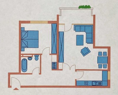 Geschmackvolle 2-Zimmer-Wohnung mit Balkon in Bad Nauheim