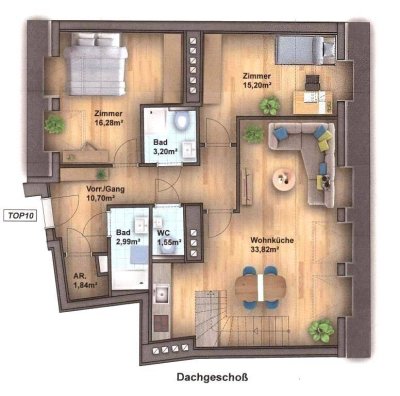 Herrliches Terrassenpenthouse in sehr beliebter und verkehrsgünstiger Lage in Hetzendorf