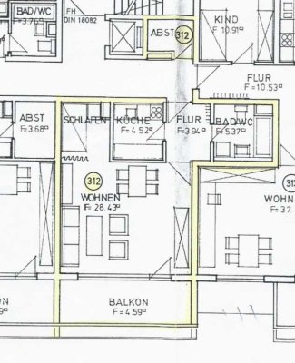 Erstbezug: 1,5-Zimmer-Wohnung mit Balkon, Einbauküche, TG Platz und Abstellraum in Stuttgart-Hoffeld