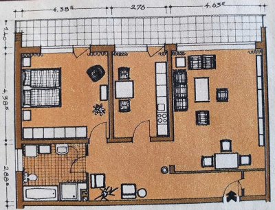 Sehr geräumige 2-Zimmer-Wohnung mit großem Balkon und Eifelblick in AC-Brand