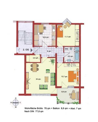 Geräumige, preiswerte 3-Zimmer-Wohnung in Rheinfelden (Baden)