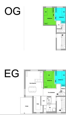 Für 5 köpfige Familien: Attraktive 5-Zimmer-Wohnung mit Terrasse + Einbauküche in Partenheim