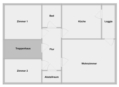 3-Zimmer Wohnung mit Loggia im Zentrum Bornheims