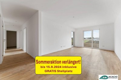 den Sommer genießen ==== AKTION GRATIS PARKPLATZ VERLÄNGERT bis 15.9.2024 === traumhafte 3-Zimmer-Eigentumswohnung mit umlaufender Terrasse