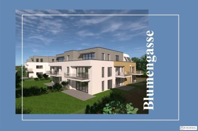 Blumengasse - Bauteil B | Neubauprojekt | 2 Zimmer Wohnung - EG | Terrasse &amp; Garten | Belagsfertig | Tiefgaragenstellplatz optional | Ende 2024 (Top B4)