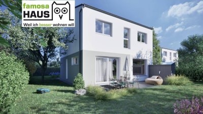 Provisionsfrei: ziegelmassives Einfamilienhaus mit 184m² Nutzfläche samt Keller, 23m² Terrasse, Südgarten und 2 Parkplätze samt Carport.