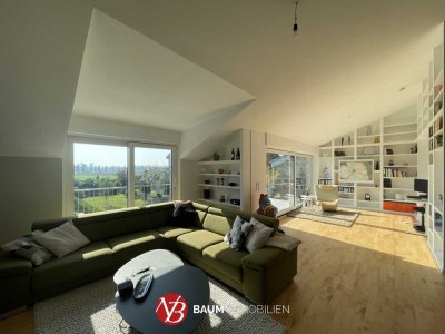 Luxuriöse Penthouse-Wohnung mit großzügiger Dachterrasse, Aufzug, Einbauküche und 2 TG-Stellplätzen