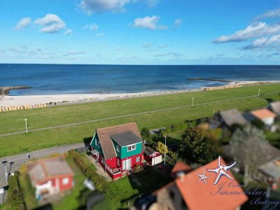 Seltene Gelegenheit! Ostsee-Wochenendhaus in 1. Reihe hinter dem Deich in Brasilien-Schönberg