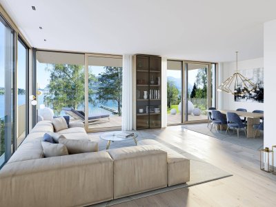 SELINA-EXKLUSIVES GARTENAPARTMENT AM SEE Direkt am Wasser wohnen. Direkt am Mondsee.