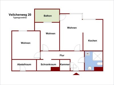 Einziehen und wohlfühlen: 3-Zimmer-Wohnung mit Balkon