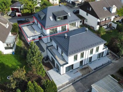 Neubau in Fertigstellung, Zentrale 3-ZKB-Wohnung mit großer Terrasse im 1. OG