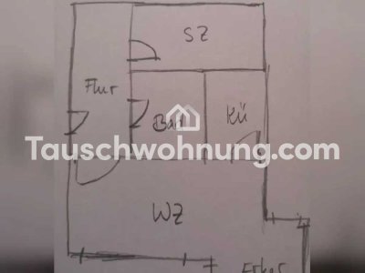 Tauschwohnung: Gemütliche 2-Zi.-Whg 60qm im Tausch gegen größere Whg.