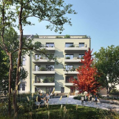 Attraktives 1,5-Zimmer-Apartment Neubau mit Balkon / Photovoltaik / Wärmepumpe / Gemeinschaftsgarten