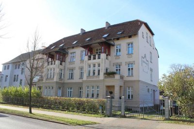 Vollständig renovierte Hochparterre-Wohnung mit einem Zimmer und Balkon in Wittstock/Dosse