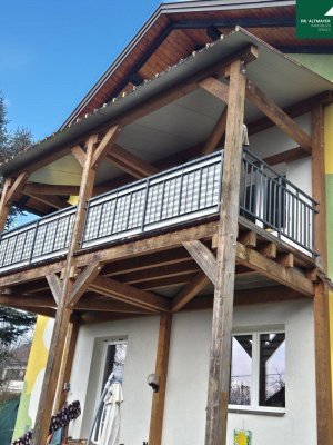 Terrassenwohnung mit Aussicht im 1. OG und Gartenbenützung in Villach St. Leonhard