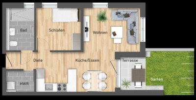 2-Zimmer-Wohnung A04