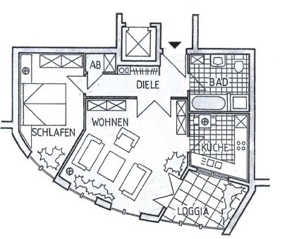 2-Raumwohnung in der Zentrumsnähe