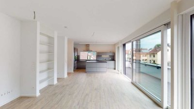 Exklusive Penthouse-Wohnung mit weitläufiger Dachterrasse zu vermieten